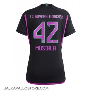 Bayern Munich Jamal Musiala #42 Vieraspaita Naisten 2023-24 Lyhythihainen